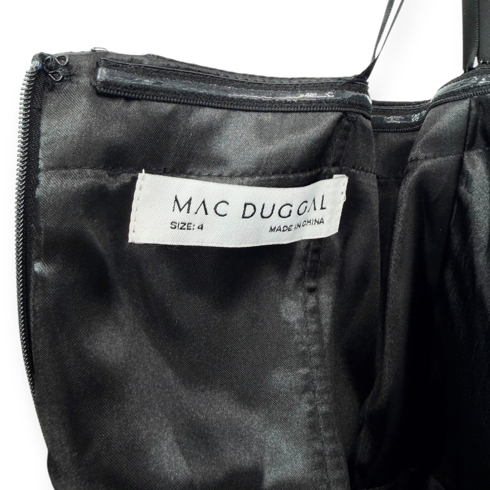 NEW Mac Duggal Black Strapless Floral Brocade Ballgown $798 -‎ Size 4 - Picture 14 of 14
